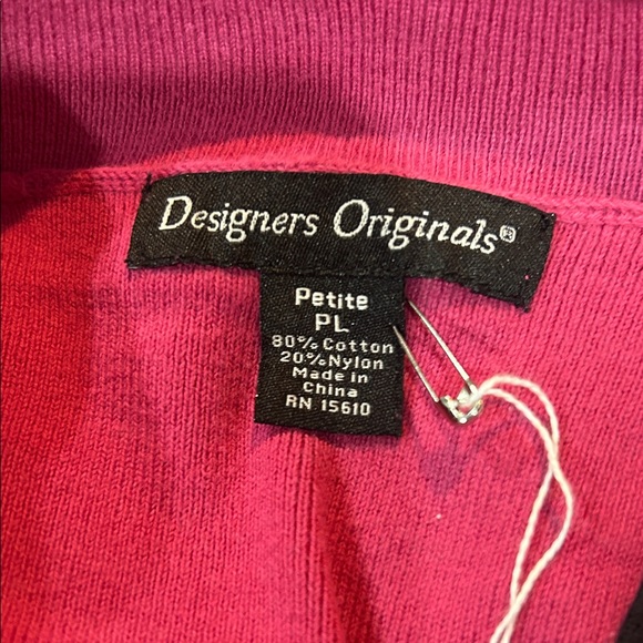 Designers Originals Magenta Crop Top with Black Accent - Picture 2 of 5